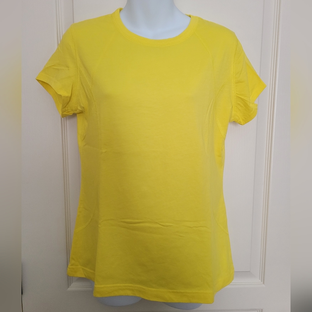 💰 (3 For $15) Tek Gear Bright Yellow Athletic Top, Sz M, EUC